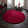 Spiral area rug Hand Tufted Circle Red