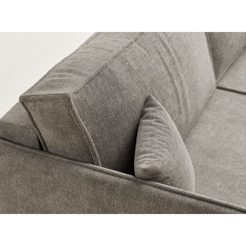 3 Seater Reclining Sofa, Dark Brown Polyester/Chenille