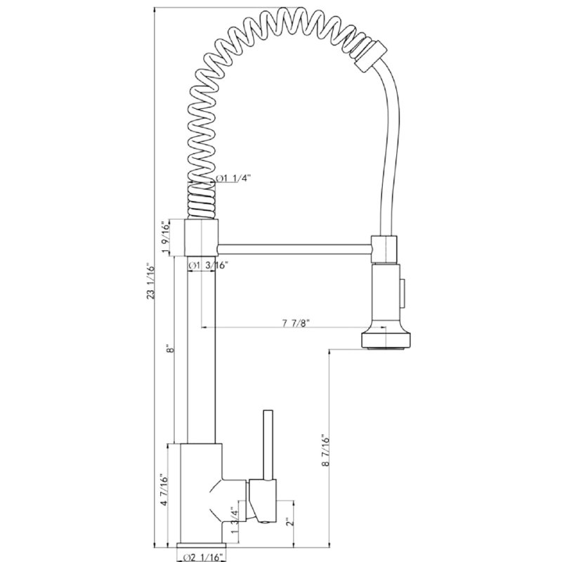 Robinet de cuisine en acier inoxydable à arc élevé pour le commerce moderne - Commercial à poignée simple