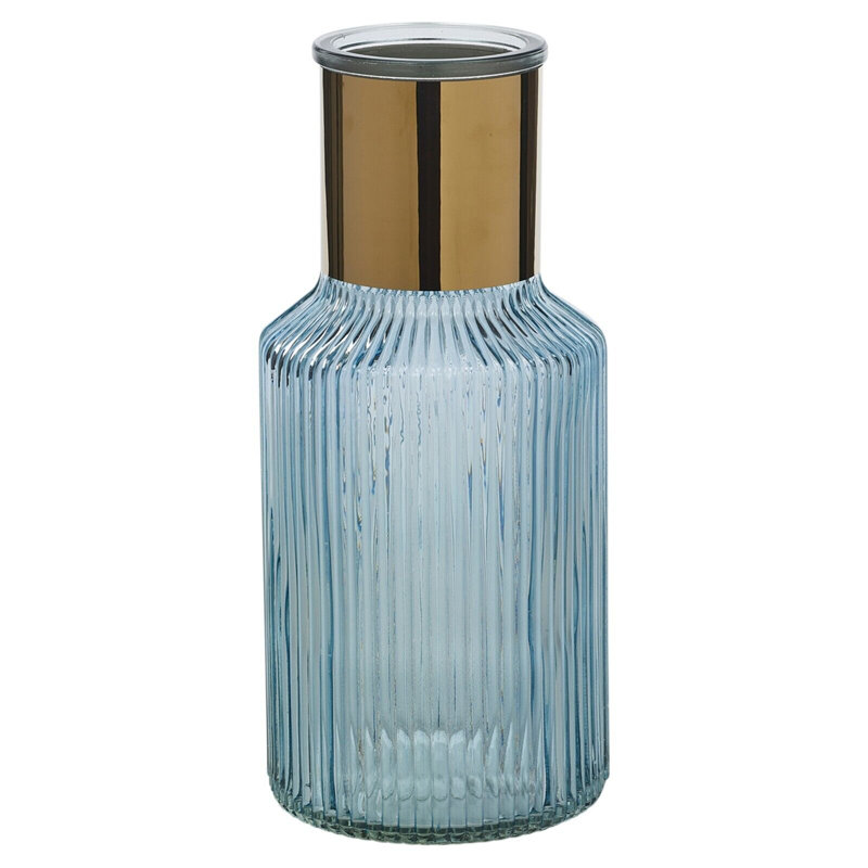 Agosto Glass Table Vase, Blue