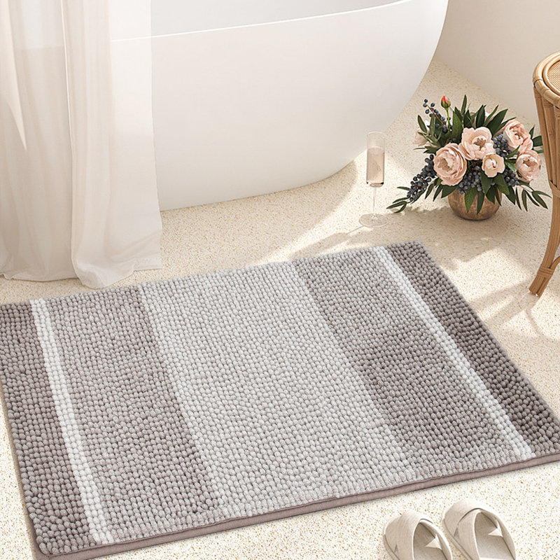 Tapis pour salle de bain Mersin, Brun taupe, L 20 po x L 32 po