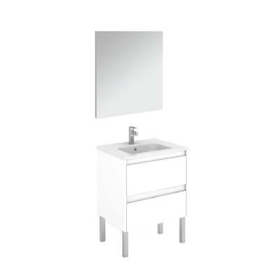 Ambra 31.7'' Single Bathroom Vanity with Ceramic Top