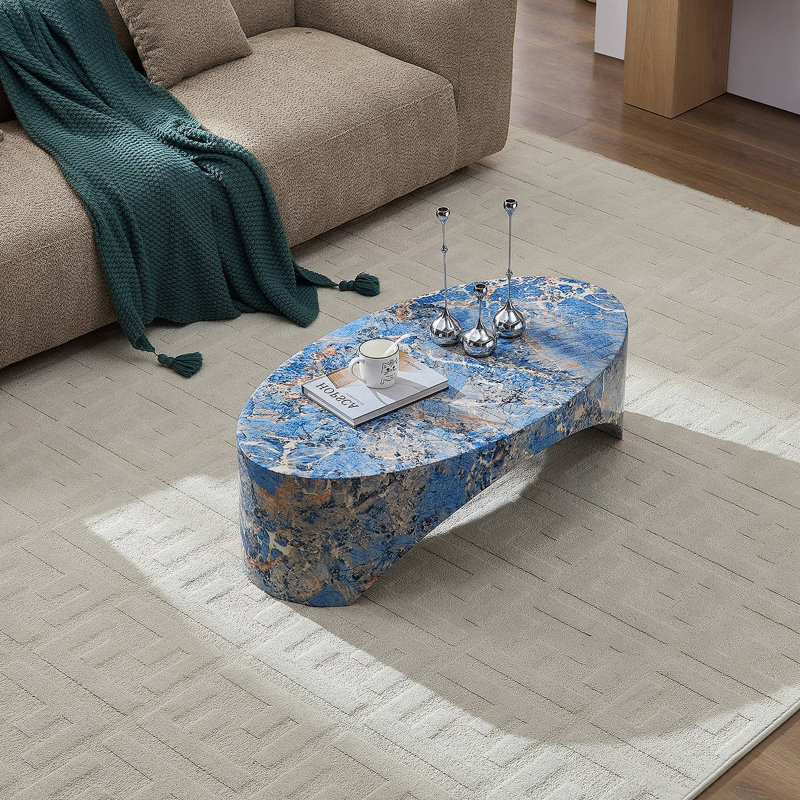 Table d'appoint The Oval, Bleu