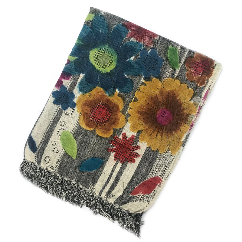 Flora Hand Painted Throw