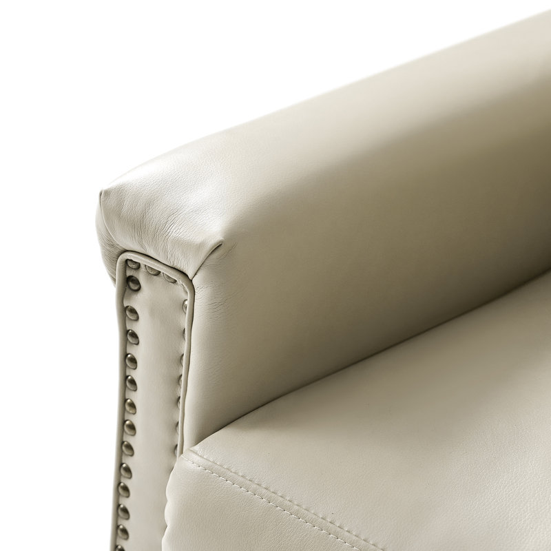 Medlin 31''W Transitional Faux Leather Dual Motor Swivel Rocker Recliner with USB Ports (Set of 2), Beige