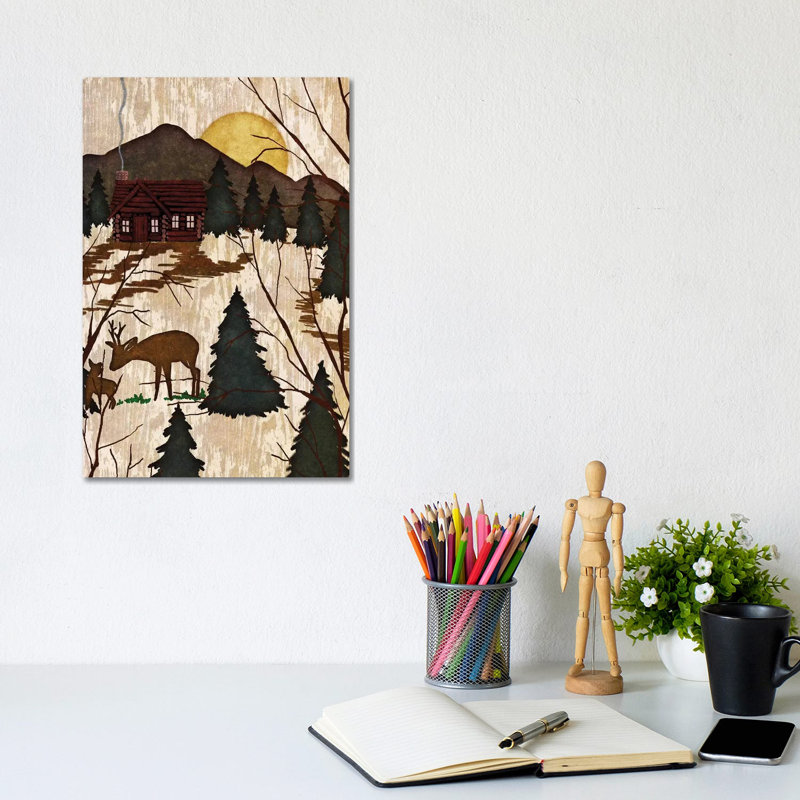 Cabin In The Woods II 1 Piece Wrapped Canvas Painting, 30.48cm H x 20.32cm W