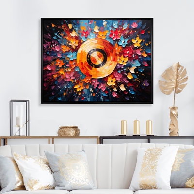 «Music», art mural sur toile, disque vinyle rétro, reproduction - Groove II