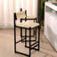 Ensemble de 2 chaises de bar en corde de papier blanc crémeux, chic pour la cuisine. Structure en métal, siège confortable, ne pas utiliser les tabourets comme cordes à sauter de 2 - siège tissé à la main de conception moderne pour divers espaces 220 lb maximum-2132675164