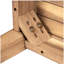 Causeuse d'extérieur en bois d'acacia avec table basse, structure en teck clair, coussin beige