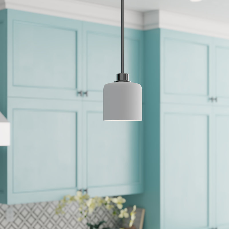 Mini-luminaire suspendu 1 lumière Canfield de Génération Lighting , Non, Nickel brossé