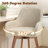 Advika 25" Swivel Upholstered Counter Stool with Solid Rubberwood Frame &  Full Back Arms-1085620291