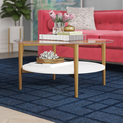 Otto 4 Legs Coffee Table with Storage by Wade Logan