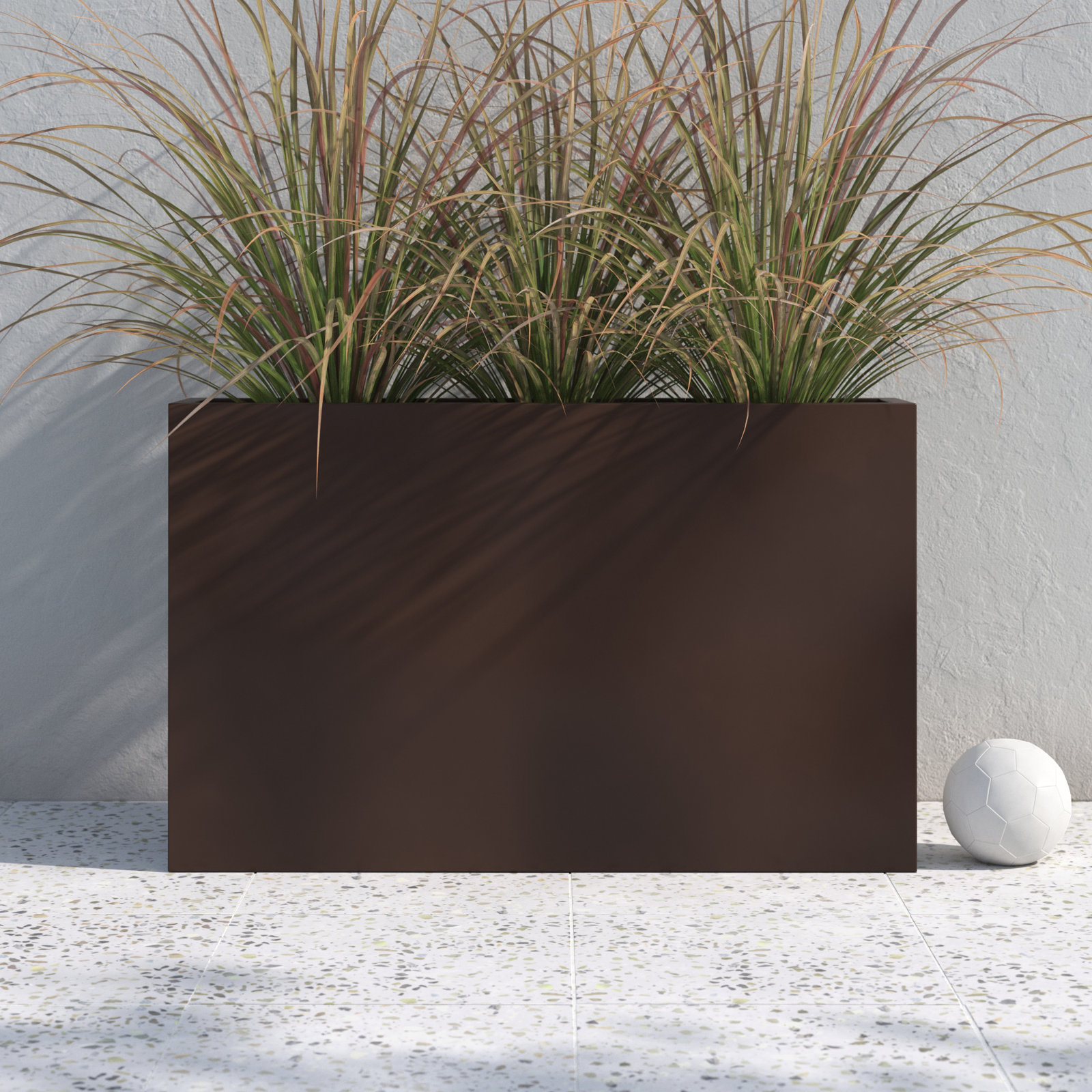 Connoisseur Planter Box, 30" H x 36" W x 12" D, Brown