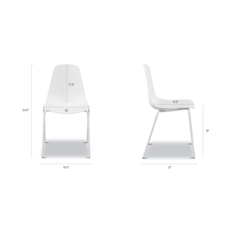 Isla Stackable Dining Chair (Set Of 4), White