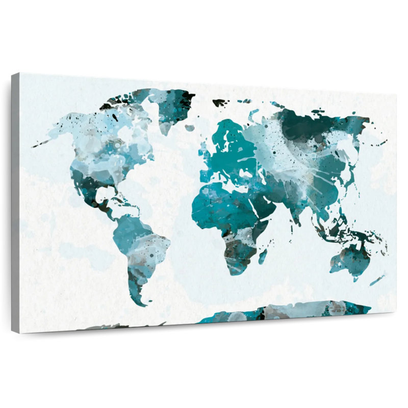 Carte du monde Aliaz, H 16 po x l 24 po