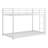 Metal Twin Over Twin Low Bunk Bed With Ladder And Full Length Guardrail-422130943