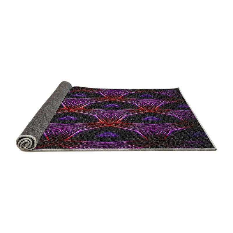 Tapis mauve / bleu Power Loom, Rond 5 pi