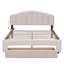 Grand lit plateforme tapissier Teddy