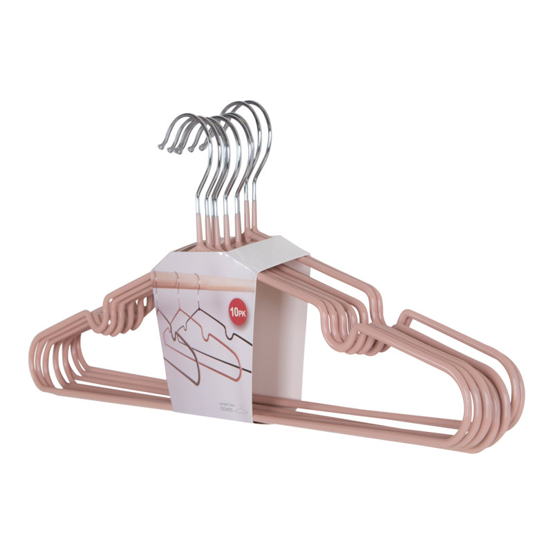 William Metal Standard Hanger for Dress/Shirt/Sweater, Pink