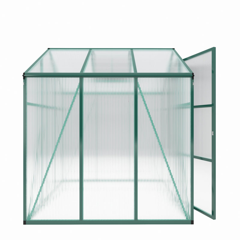 Polycarbonate Greenhouse, Walk-In Greenhouses For All Season, Black, 7.2' H x 6.1' W x 6.1' D
