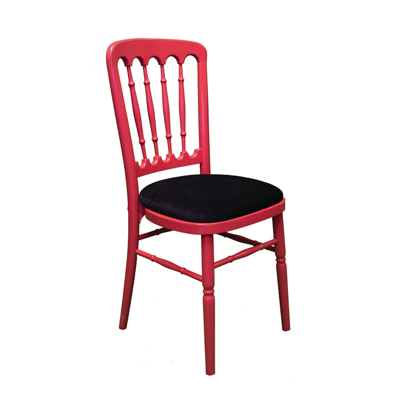 Avalos 43cm H Polyester Blend Upholstered Slat Back Side Chair, Red, Black
