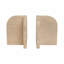 Arched Travertine Bookends In Tan Marble