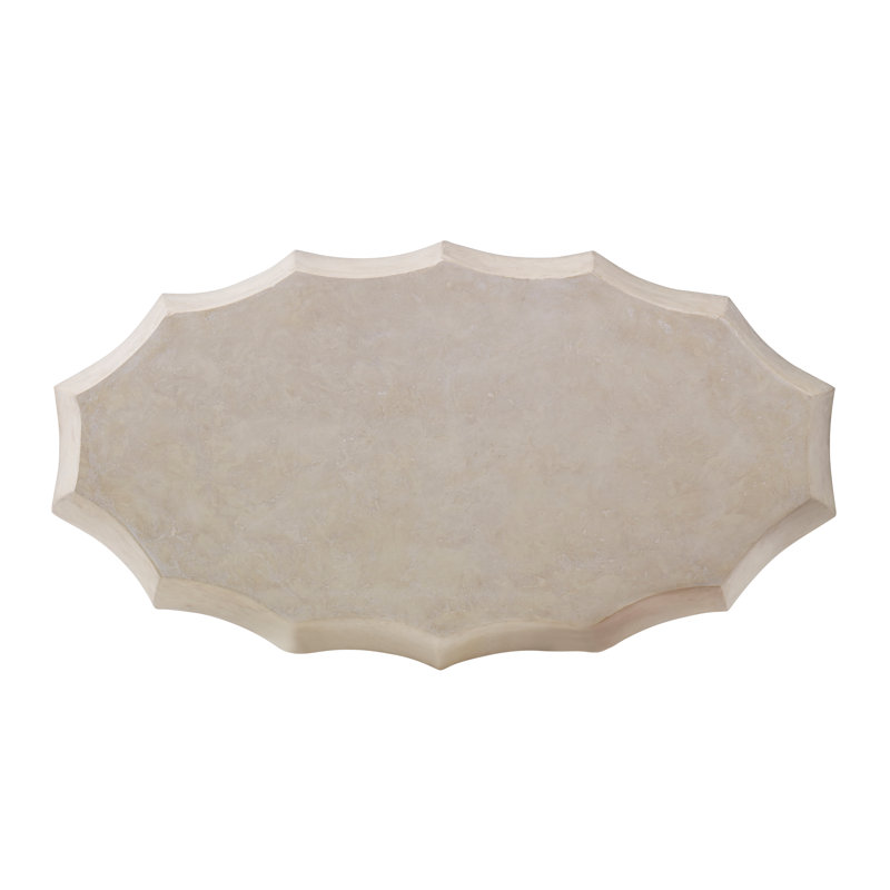 Grand Tour Stone Cocktail Table, White