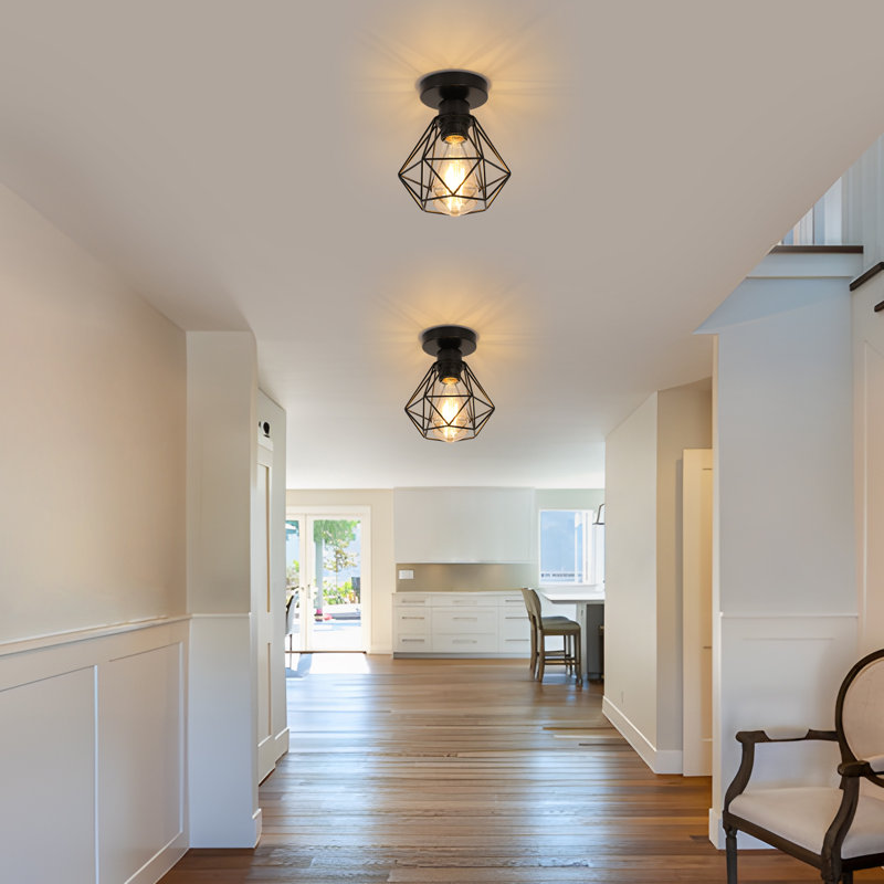 Alassandra 1-Light GeometricFlush Mount