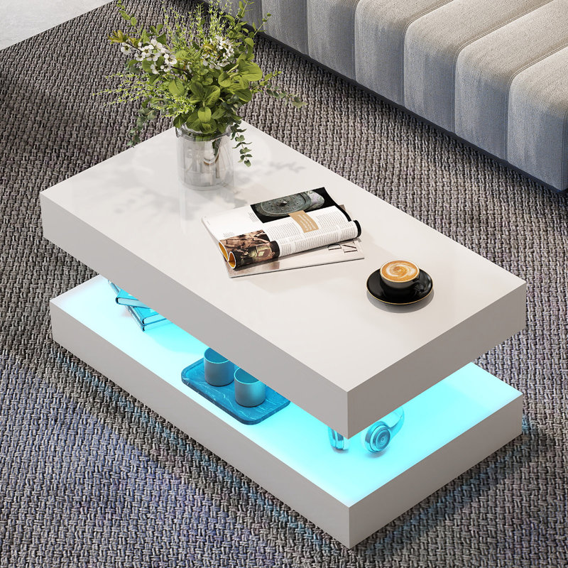 Pedestal Coffee Table with Storage