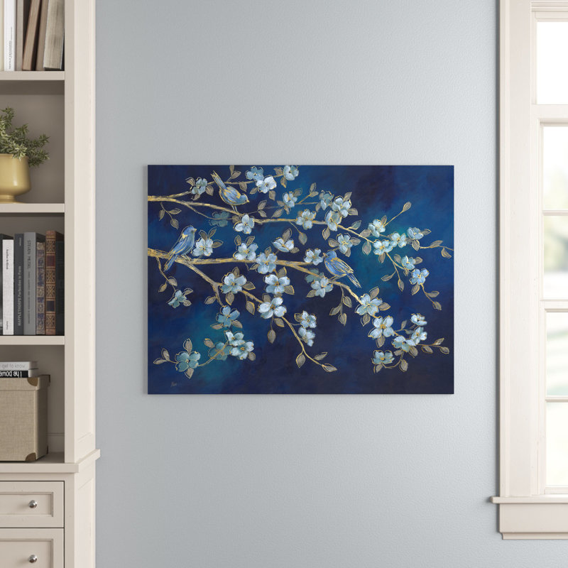Bluebird conférence - peinture sur toile tendue, H 48 po x l 36 po x P 1 po
