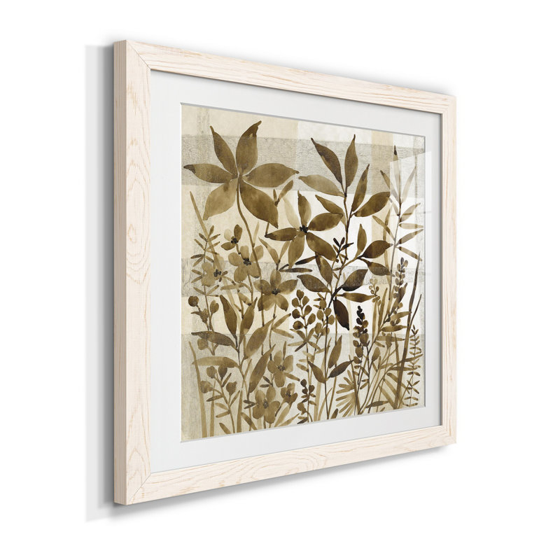 «Neutral Garden I-Premium», reproduction encadrée prête à être accrochée, Cadre blanc, H 35,5 po x l 35,5 po x P 1,5 po