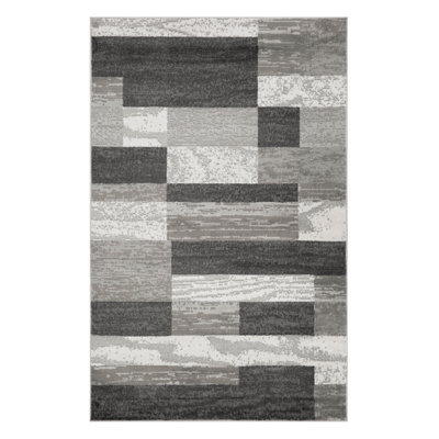 Panora Contemporary Geometric Patchwork Indoor Area Rug or Runner
