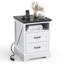 Table de chevet de style champêtre avec station de recharge-445098832-455247821