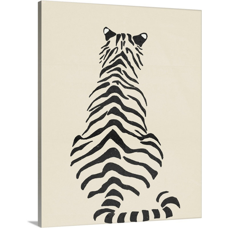 Art encadré pour enfants tiger ii, H 30 po x l 24 po x P 1,2 po, Toile tendue avec châssis