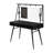 Metal Base Writing Desk with Power Outlet
