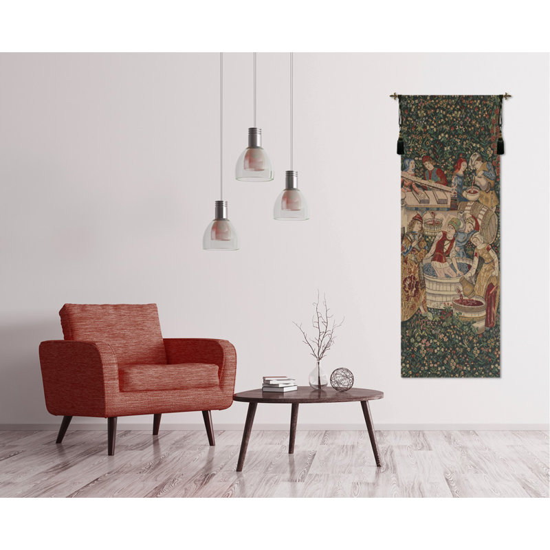Loom Woven Cotton Blend Wall Hanging, 47" H x 16" W