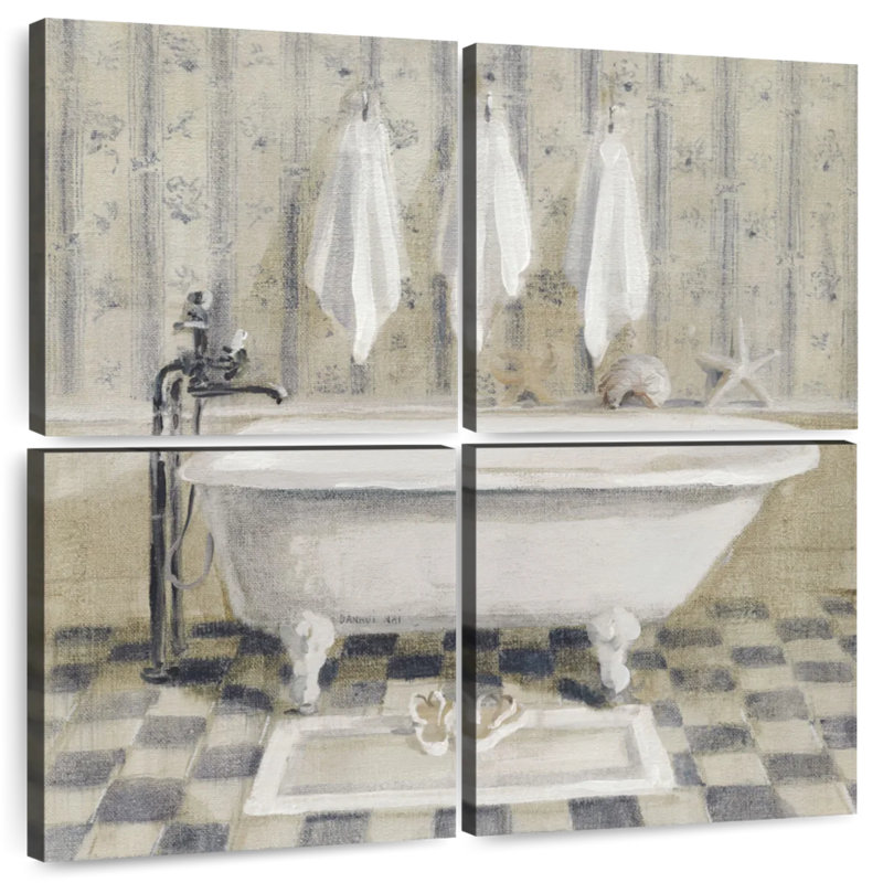 Lilie Victorian Bath White Tub, 57" H x 57" W