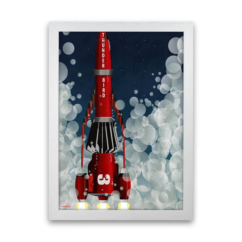 Thunderbird Three - Print, White Framed, 60cm H x 42cm W x 3cm D