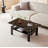 Nansi Glass Coffee Table, Living Room Table and Center table with 2-Tier Storage Shelves, Modern Design with Metal Legs-668251733-609384737