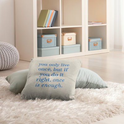 Coussin intérieur/extérieur que vous ne vivez qu’une fois intérieur/extérieur