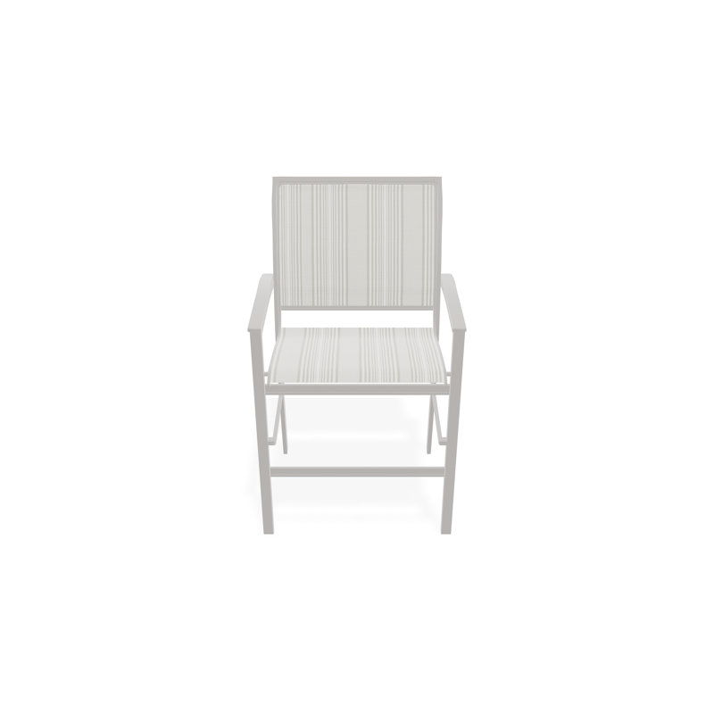 Chaise de café empilable en aluminium Bazza, Gris chaleureux, Port