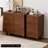 Modern Nut-Brown Solid Wood Accent Cabinet