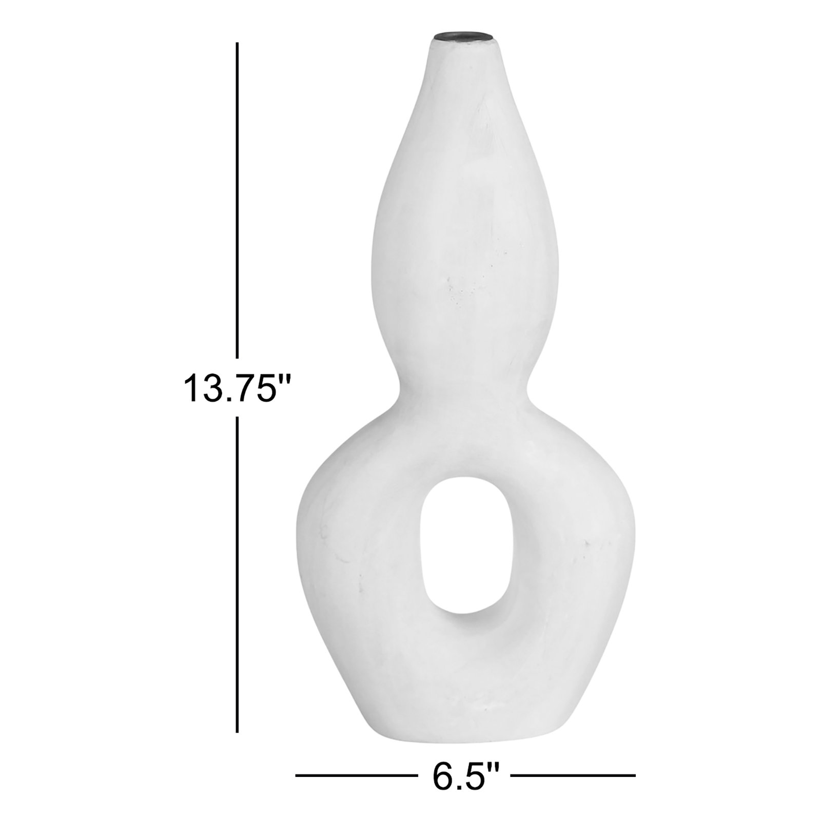 13.75'' H Concrete / Cement Tabletop Candlestick