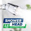 Tête de douche à jet réglable haute pression pomme de douche fixe à face chromée 1 po