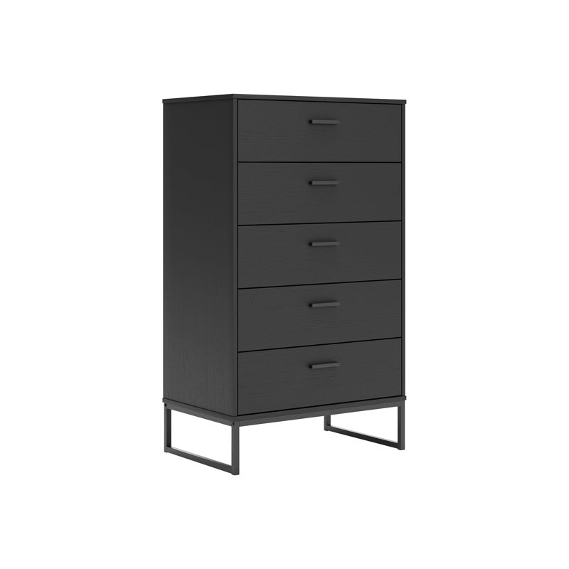 Bosnjak 29.88'' W 5 - Drawer Dresser, Black