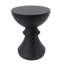 Table d'appoint en béton résistante aux intempéries, conception de sablier moderne pour patio