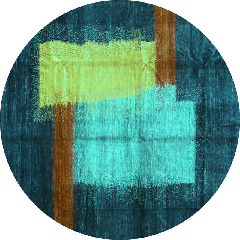 Mizelle Abstract Indoor Rug, Round 6'