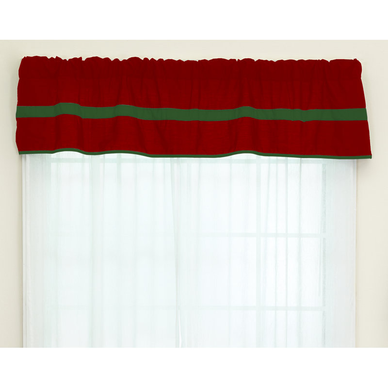 Jupe de fenêtre 72 po Tingley, Rouge / Vert