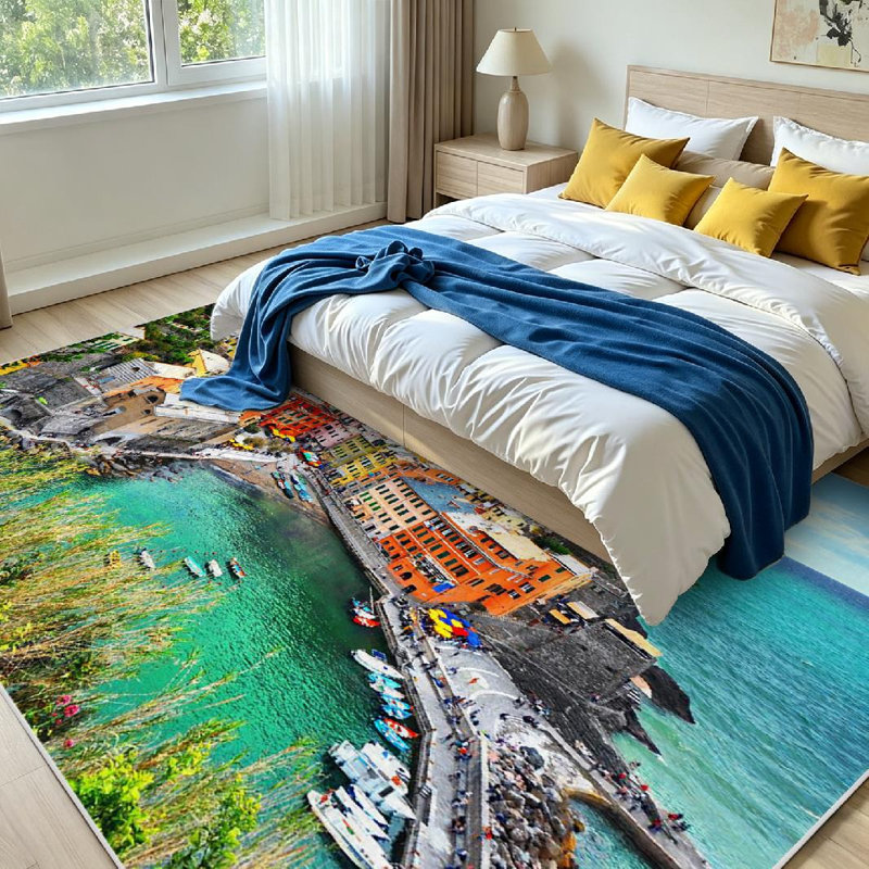Magnifique tapis d'intérieur transparent lavable à la machine, magnifique, Rectangle 79" x 118"