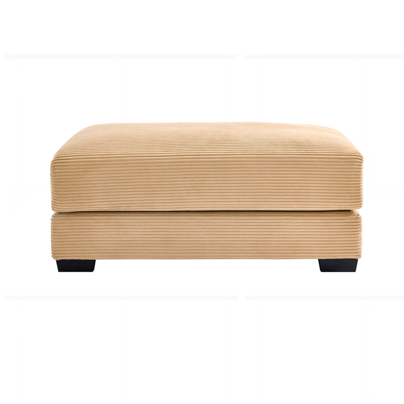 28" Corduroy Ottoman, Camel